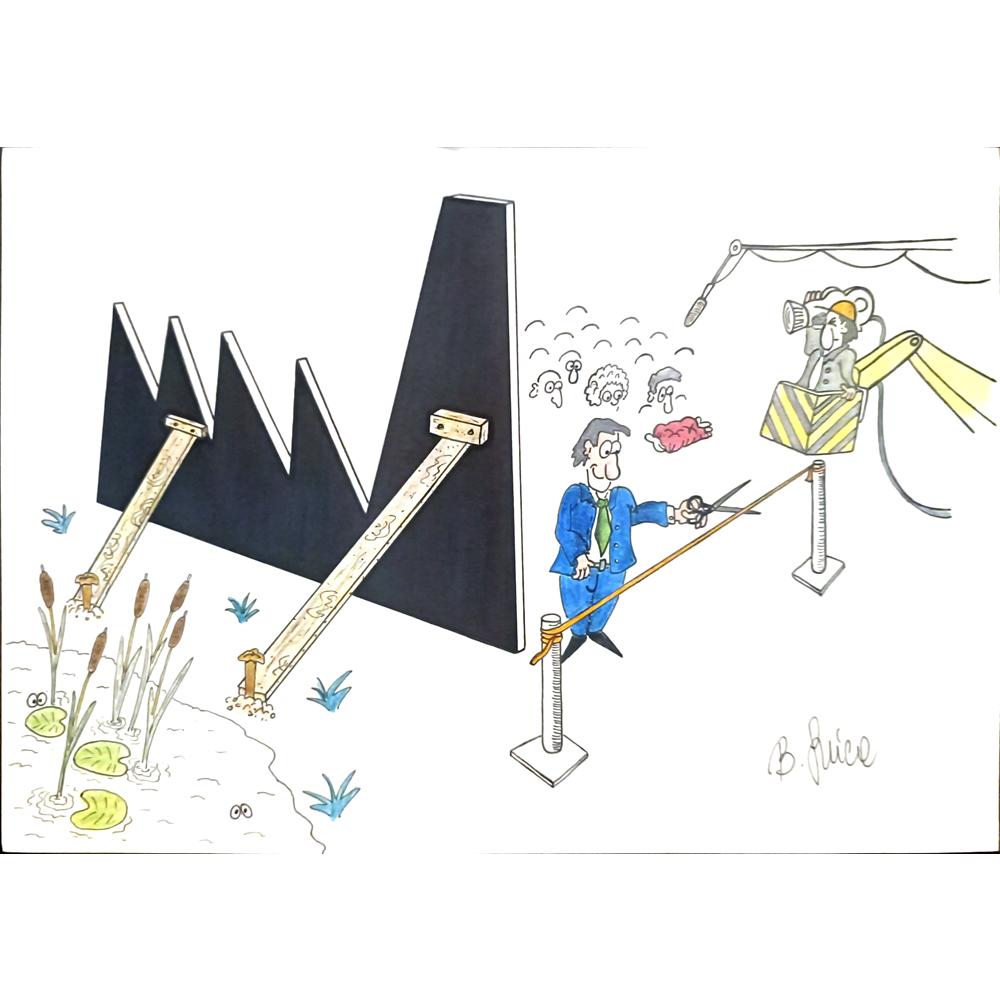 Bojan Grlica 29x21cm Orijinal Karikatür BOD03485