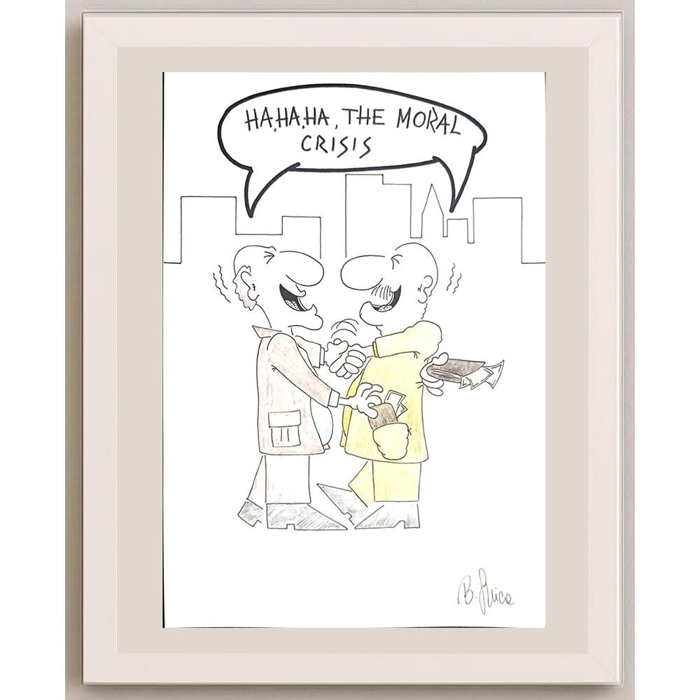 Bojan Grlica 29x21cm Orijinal Karikatür BOD03487