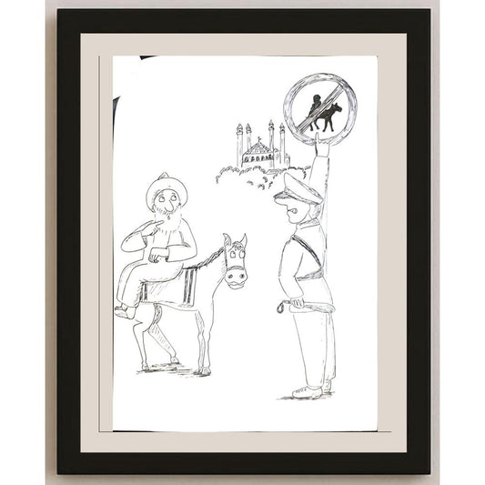Mohamad Reza Seraj 29x21cm Orijinal Karikatür BOD03489