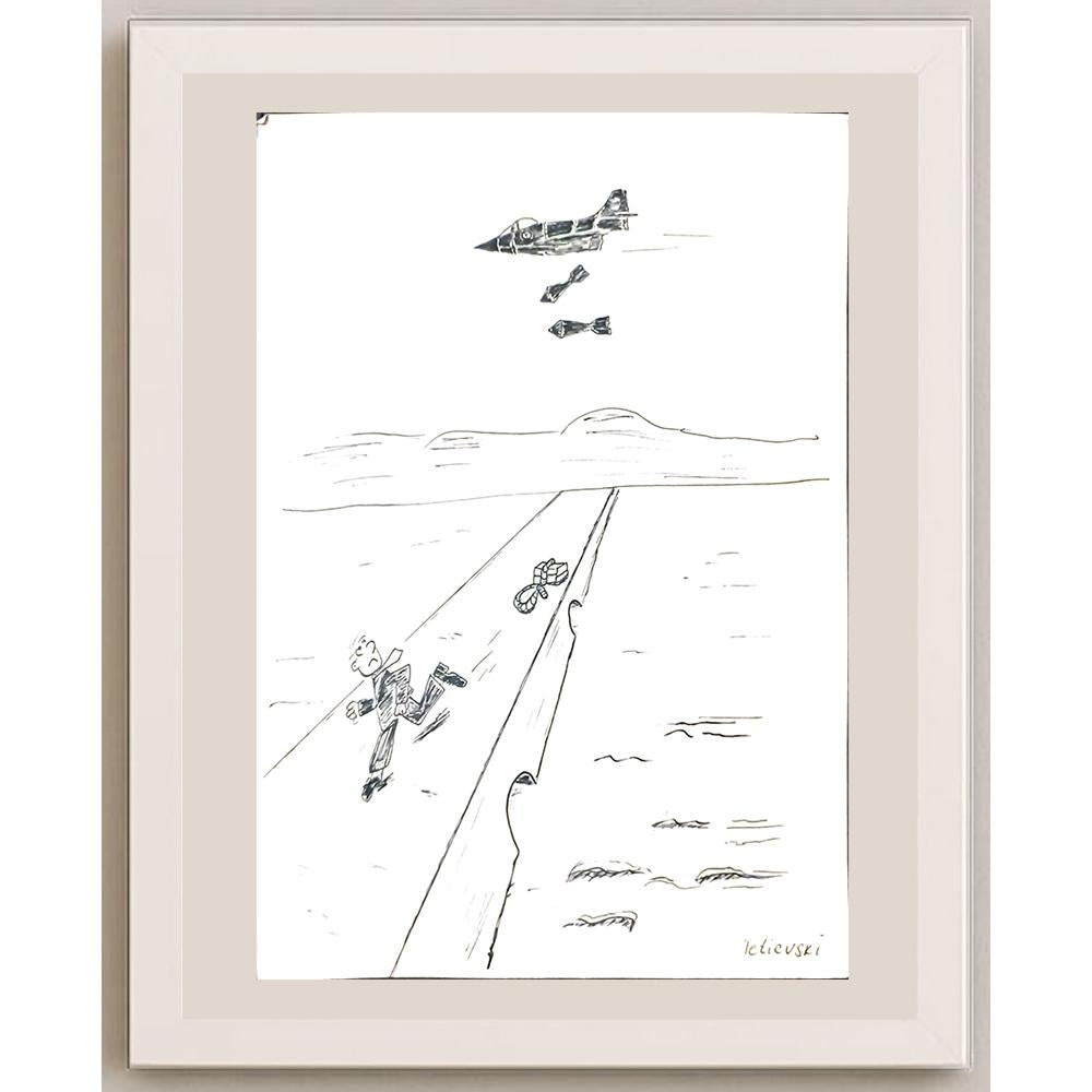Michael Tetievski 29x21cm Orijinal Karikatür BOD03497