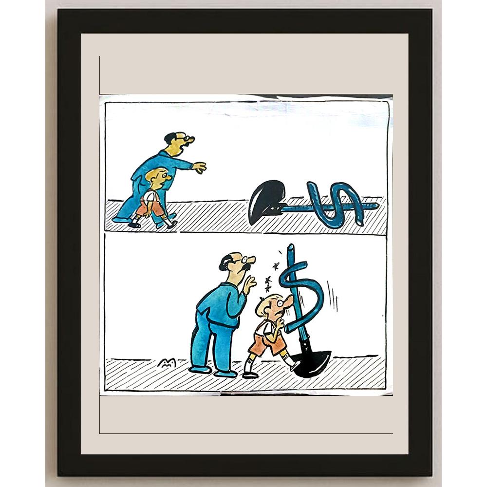 Mileta Miloradovic 30x30cm Orijinal Karikatür BOD03498