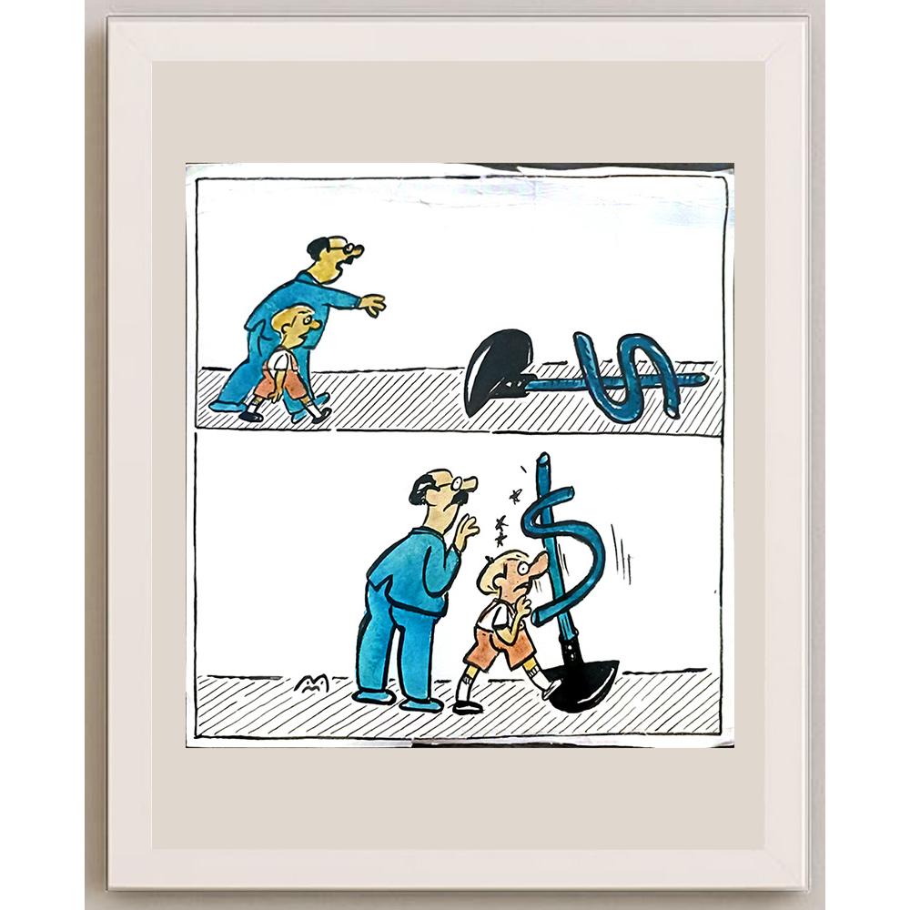 Mileta Miloradovic 30x30cm Orijinal Karikatür BOD03498