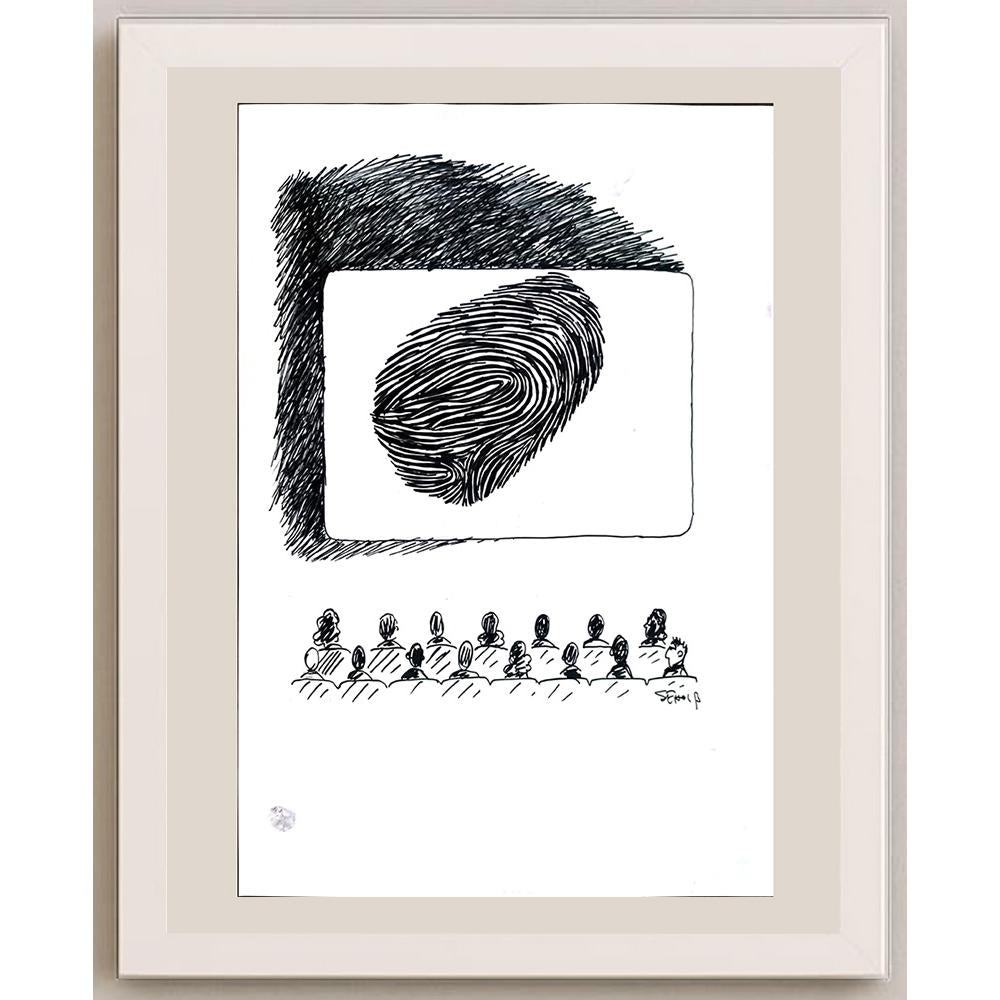 Şenol Bezci 50x35cm Orijinal Karikatür BOD03501