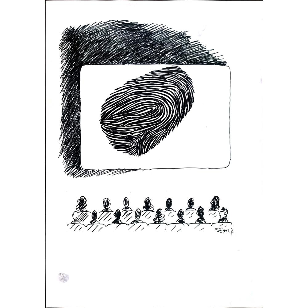 Şenol Bezci 50x35cm Orijinal Karikatür BOD03501