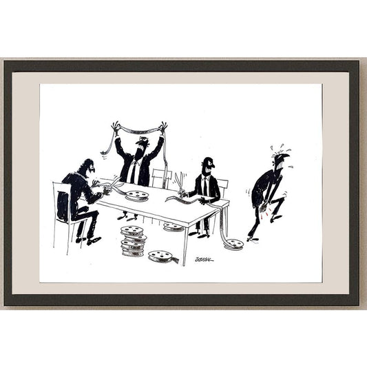 Eray Özbek 50x35cm Orijinal Karikatür BOD03502