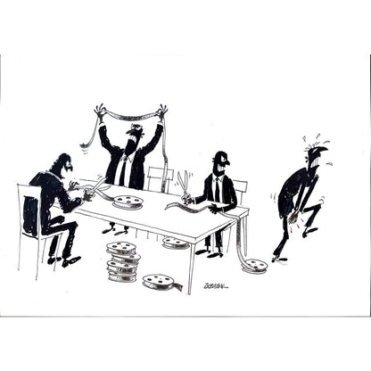 Eray Özbek 50x35cm Orijinal Karikatür BOD03502