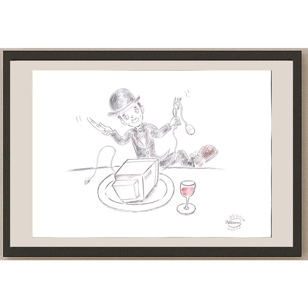 Harumi Imahase 50x35cm Orijinal Karikatür BOD03504