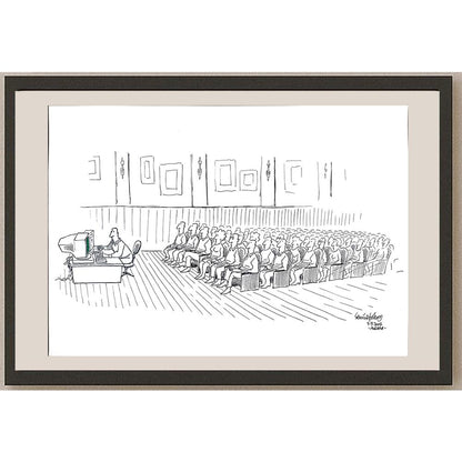 Semih Poroy 50x35cm Orijinal Karikatür BOD03507