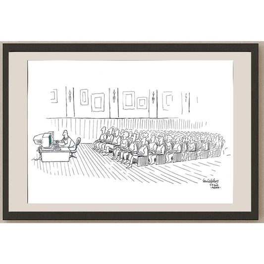 Semih Poroy 50x35cm Orijinal Karikatür BOD03507