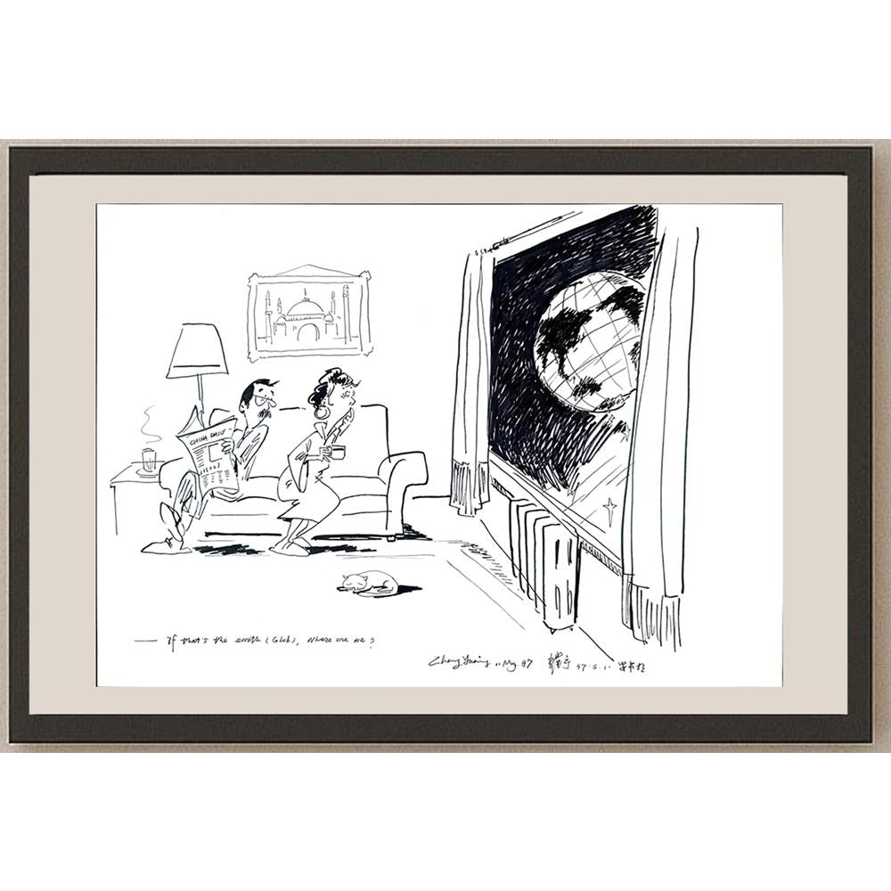 Zhang Yaming 43x30cm Orijinal Karikatür BOD03508
