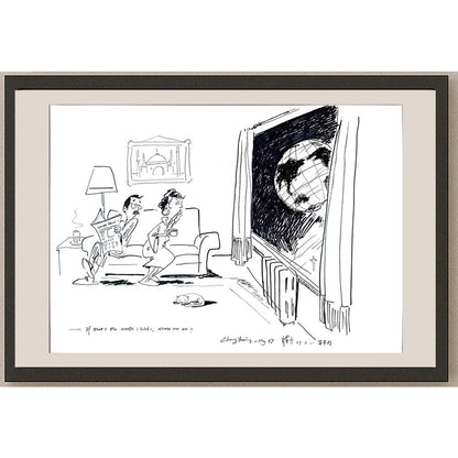 Zhang Yaming 43x30cm Orijinal Karikatür BOD03508