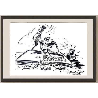 Pijpi 50x35cm Orijinal Karikatür BOD03509