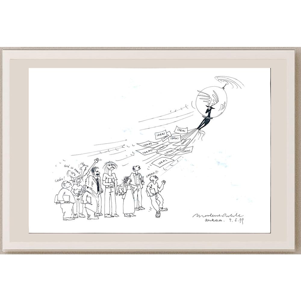 Marlene Pohle 50x35cm Orijinal Karikatür BOD03510