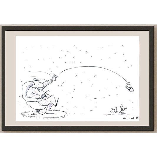 Ali Şur 50x35cm Orijinal Karikatür BOD03515