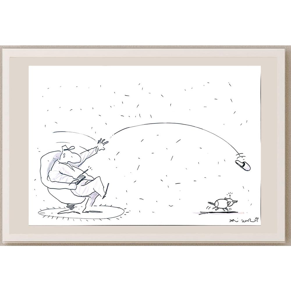 Ali Şur 50x35cm Orijinal Karikatür BOD03515