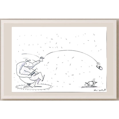 Ali Şur 50x35cm Orijinal Karikatür BOD03515