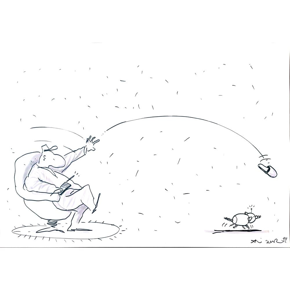 Ali Şur 50x35cm Orijinal Karikatür BOD03515