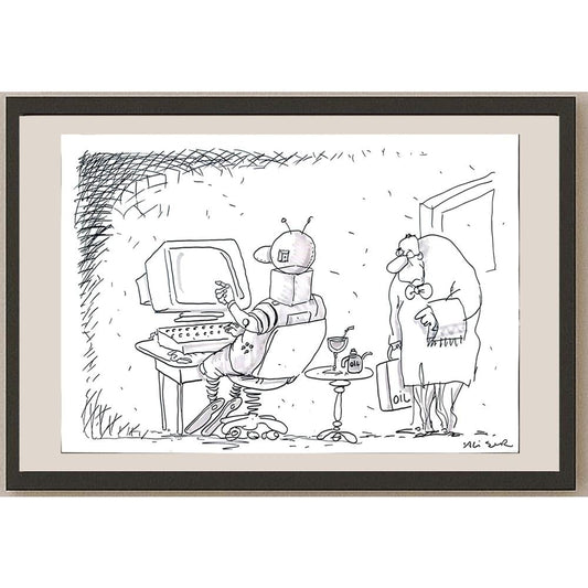 Ali Şur 50x35cm Orijinal Karikatür BOD03516