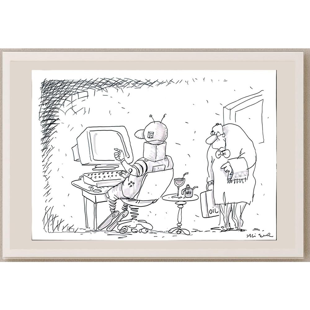 Ali Şur 50x35cm Orijinal Karikatür BOD03516