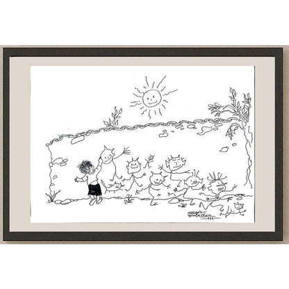 Selma Emiroğlu 50x35cm Orijinal Karikatür BOD03519