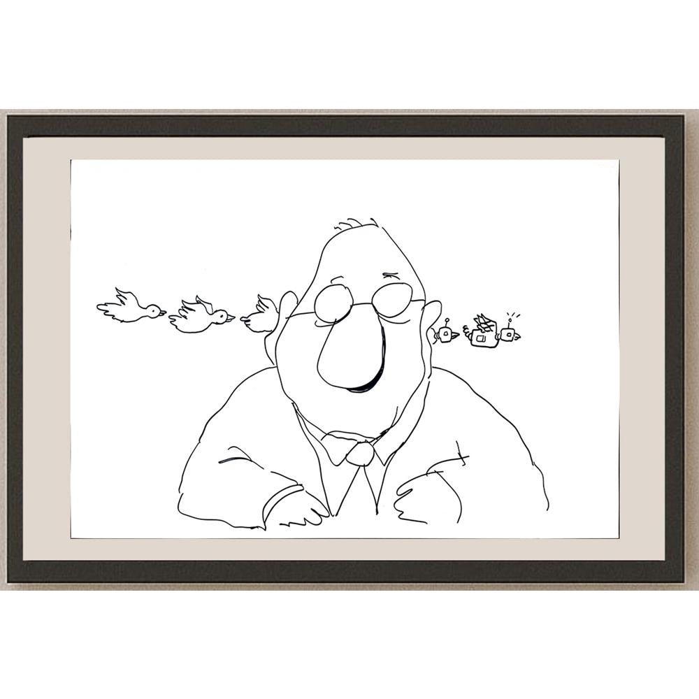 Unknown 50x35cm Orijinal Karikatür BOD03520