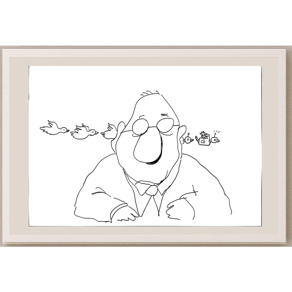 Unknown 50x35cm Orijinal Karikatür BOD03520