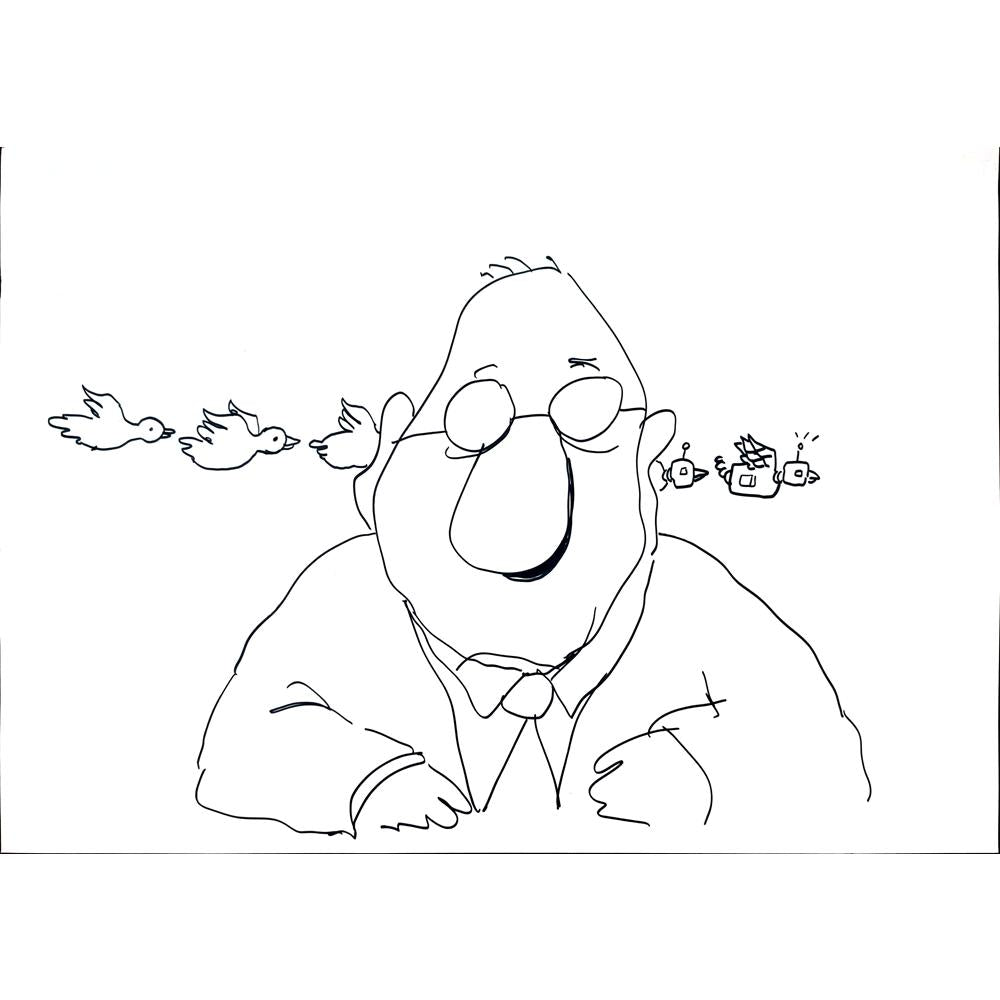 Unknown 50x35cm Orijinal Karikatür BOD03520