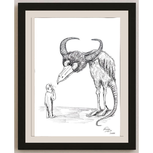 Mustafa Tozaki 50x35cm Orijinal Karikatür BOD03522
