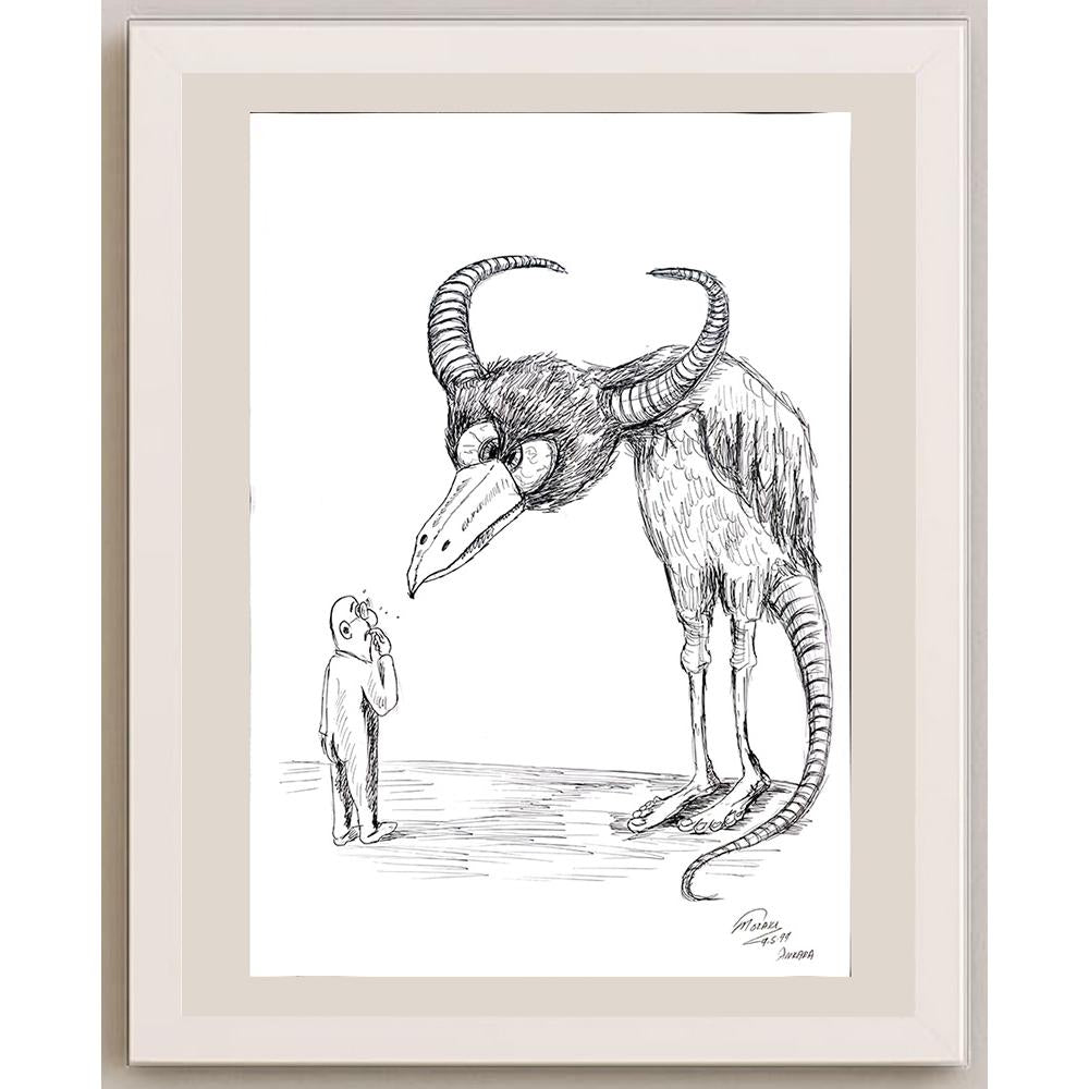 Mustafa Tozaki 50x35cm Orijinal Karikatür BOD03522