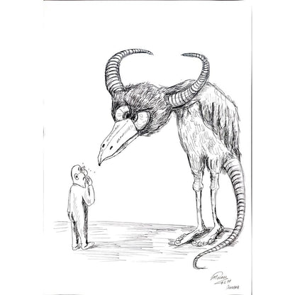 Mustafa Tozaki 50x35cm Orijinal Karikatür BOD03522