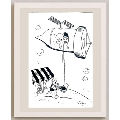 Ali Bulca 50x35cm Orijinal Karikatür BOD03523