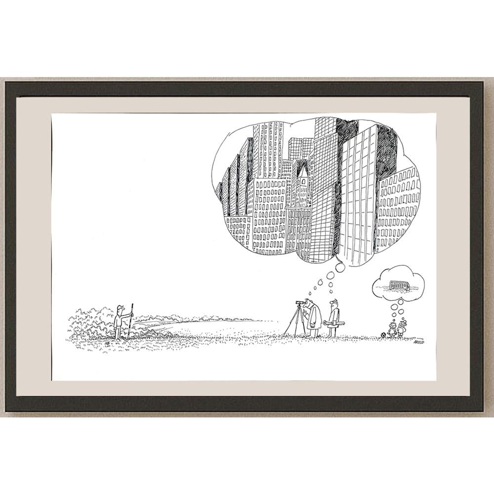 Arvid Andreassen Askehaugveien 50x35cm Orijinal Karikatür BOD03524