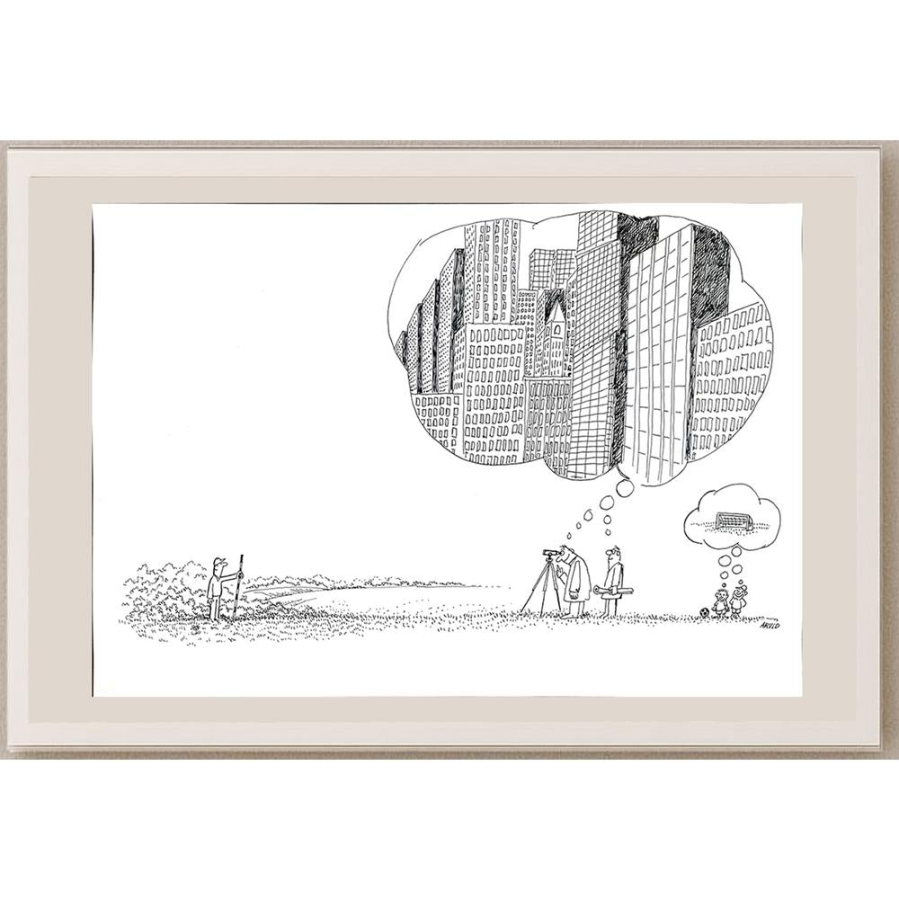 Arvid Andreassen Askehaugveien 50x35cm Orijinal Karikatür BOD03524