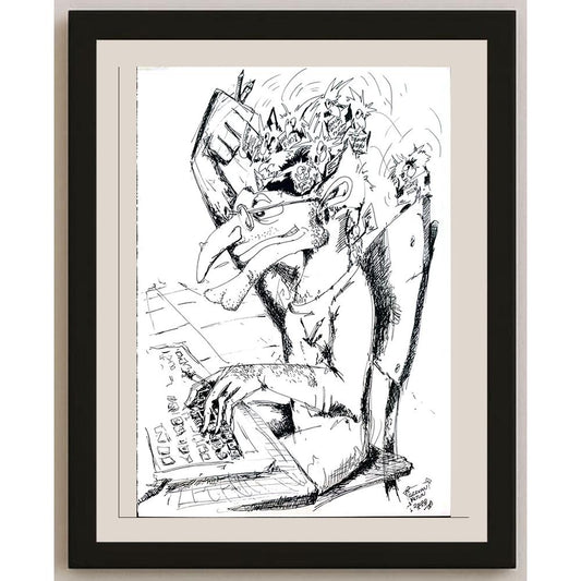 Serkan Altun 43x30cm Orijinal Karikatür BOD03530