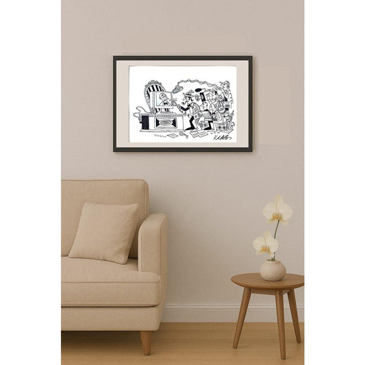Alexsandar Klas 35x25cm Orijinal Karikatür BOD03532