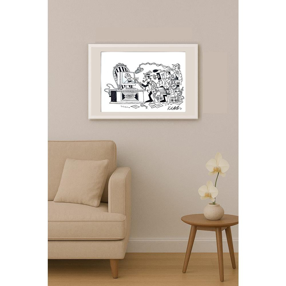 Alexsandar Klas 35x25cm Orijinal Karikatür BOD03532