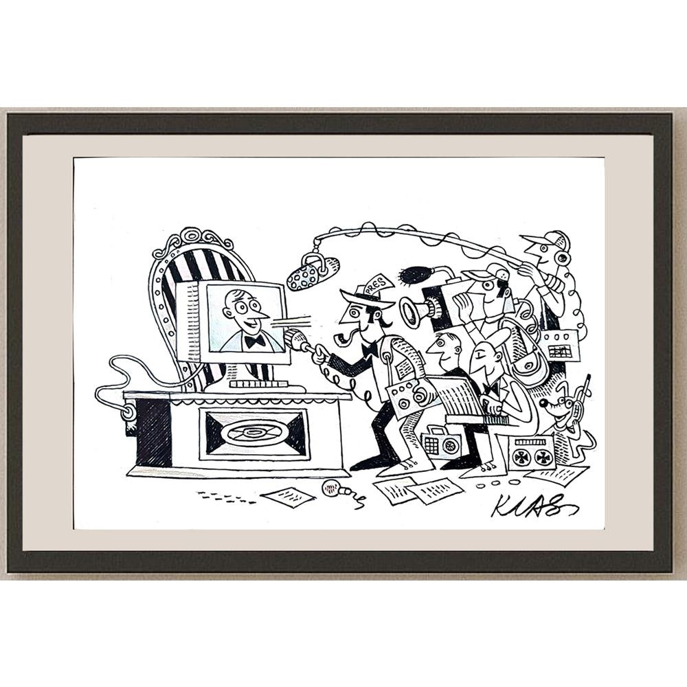 Alexsandar Klas 35x25cm Orijinal Karikatür BOD03532