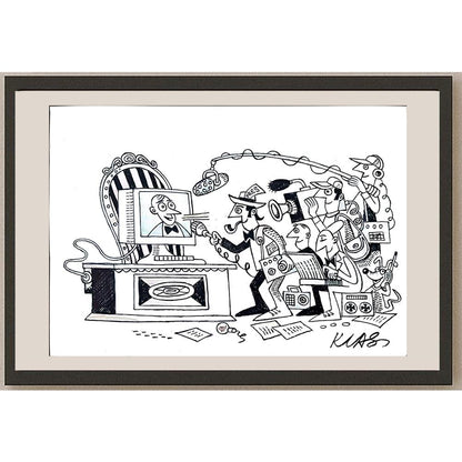 Alexsandar Klas 35x25cm Orijinal Karikatür BOD03532