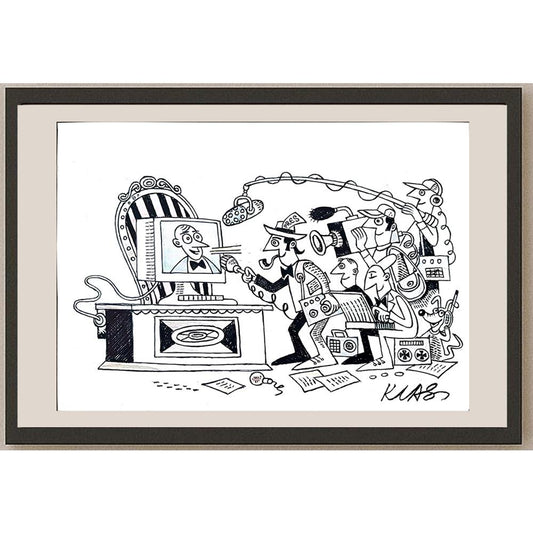 Alexsandar Klas 35x25cm Orijinal Karikatür BOD03532
