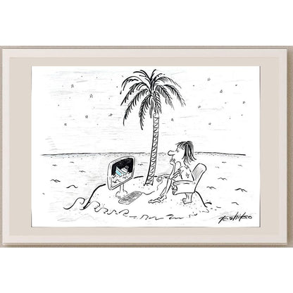 Toshiko Nishida 50x35cm Orijinal Karikatür BOD03535