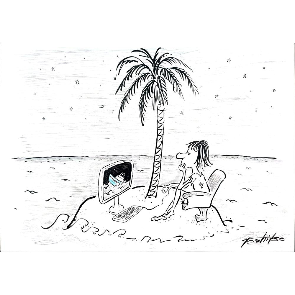 Toshiko Nishida 50x35cm Orijinal Karikatür BOD03535