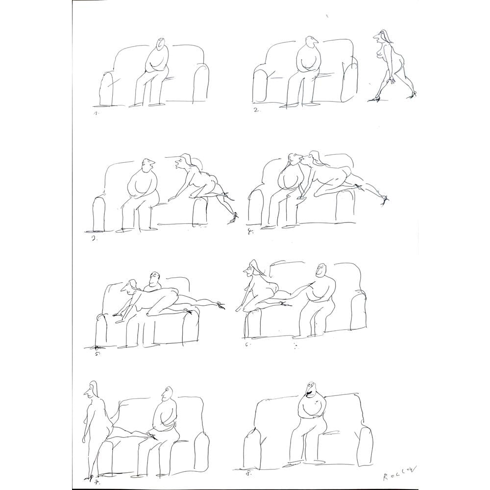 Roccow 50x35cm Orijinal Karikatür BOD03538