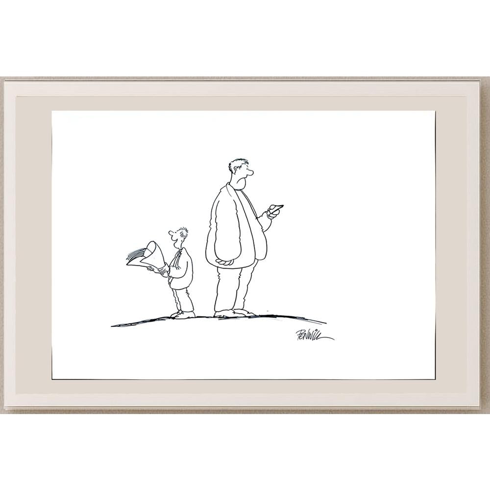 Roger Penwill 50x35cm Orijinal Karikatür BOD03539