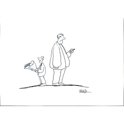 Roger Penwill 50x35cm Orijinal Karikatür BOD03539