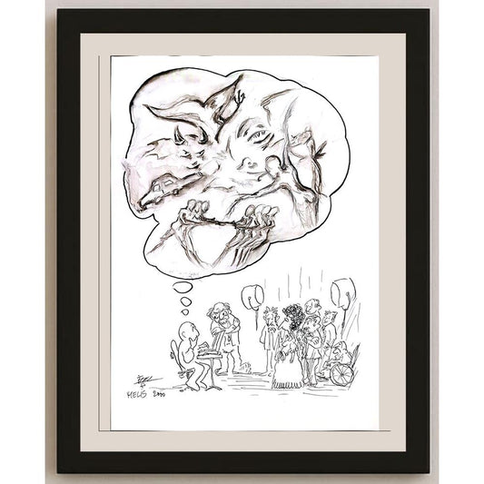 Ezel Melis 50x35cm Orijinal Karikatür BOD03540