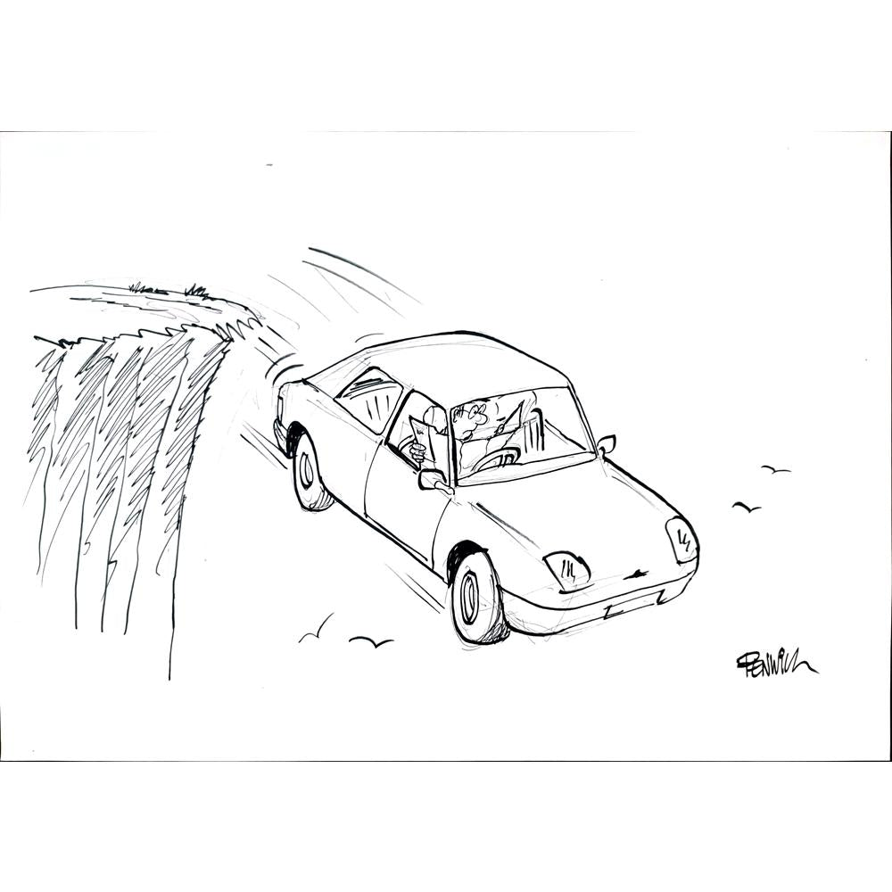 Roger Penwill 50x35cm Orijinal Karikatür BOD03541
