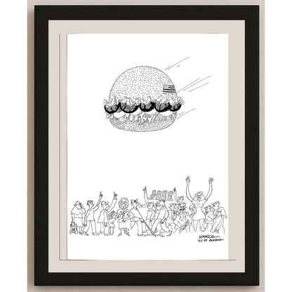 Harca 50x35cm Orijinal Karikatür BOD03542