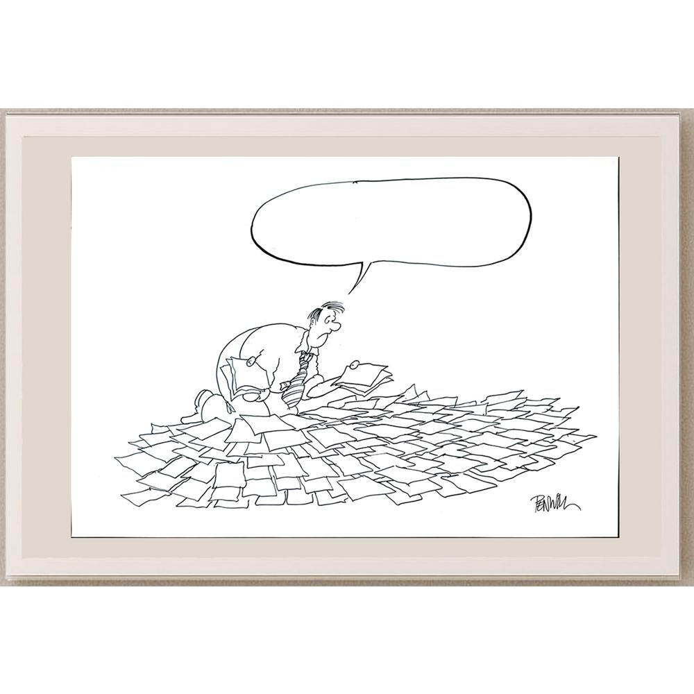 Roger Penwill 50x35cm Orijinal Karikatür BOD03543