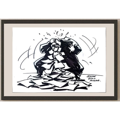 Pijpi 50x35cm Orijinal Karikatür BOD03544