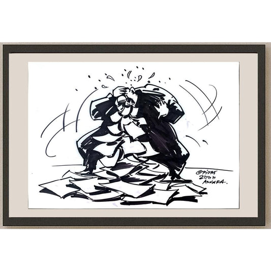 Pijpi 50x35cm Orijinal Karikatür BOD03544